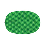 Green And White Plaid Pattern Print Car Side Mirror Covers