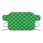 Green And White Plaid Pattern Print Car Windshield Snow Cover