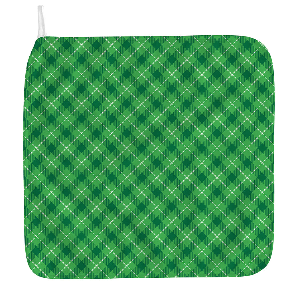 Green And White Plaid Pattern Print Hand Towel
