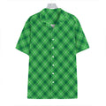 Green And White Plaid Pattern Print Hawaiian Shirt