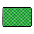 Green And White Plaid Pattern Print Kitchen Mat