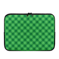 Green And White Plaid Pattern Print Laptop Sleeve