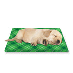 Green And White Plaid Pattern Print Pet Cooling Mat Cover