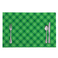 Green And White Plaid Pattern Print Placemat