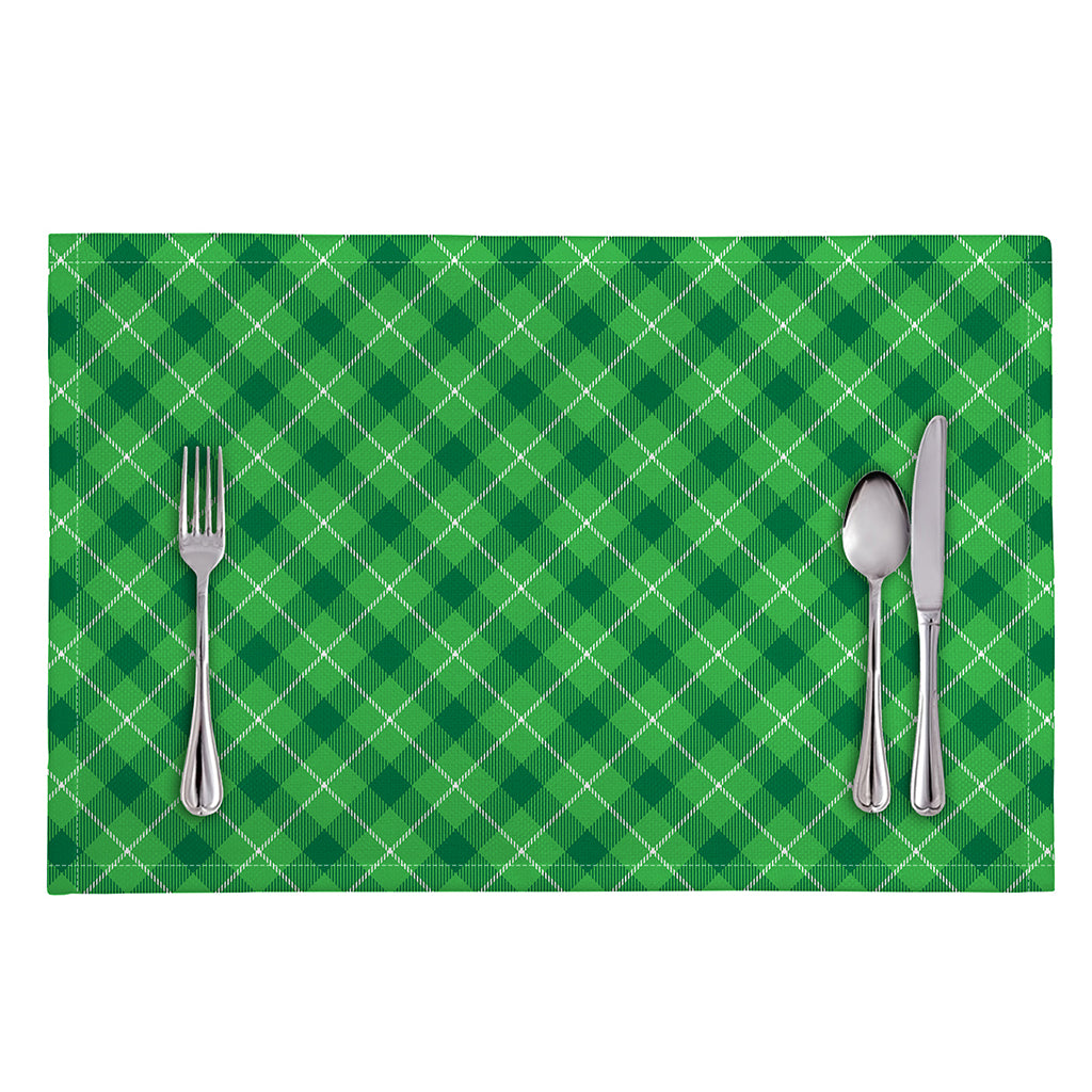 Green And White Plaid Pattern Print Placemat
