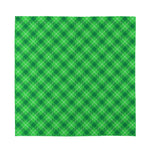 Green And White Plaid Pattern Print Silk Bandana