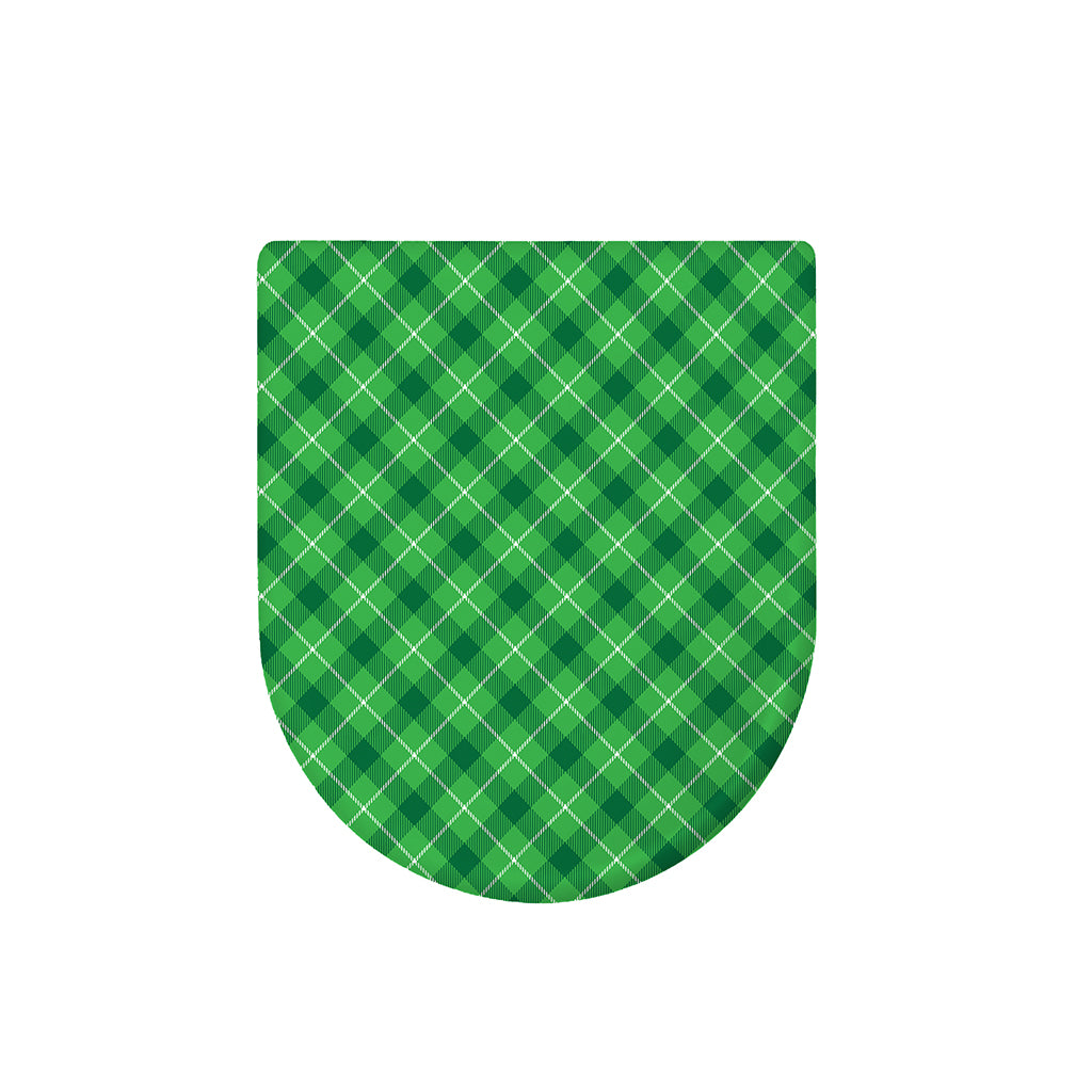 Green And White Plaid Pattern Print Toilet Lid Cover