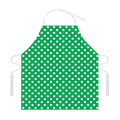 Green And White Polka Dot Pattern Print Adjustable Apron