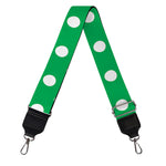 Green And White Polka Dot Pattern Print Bag Strap