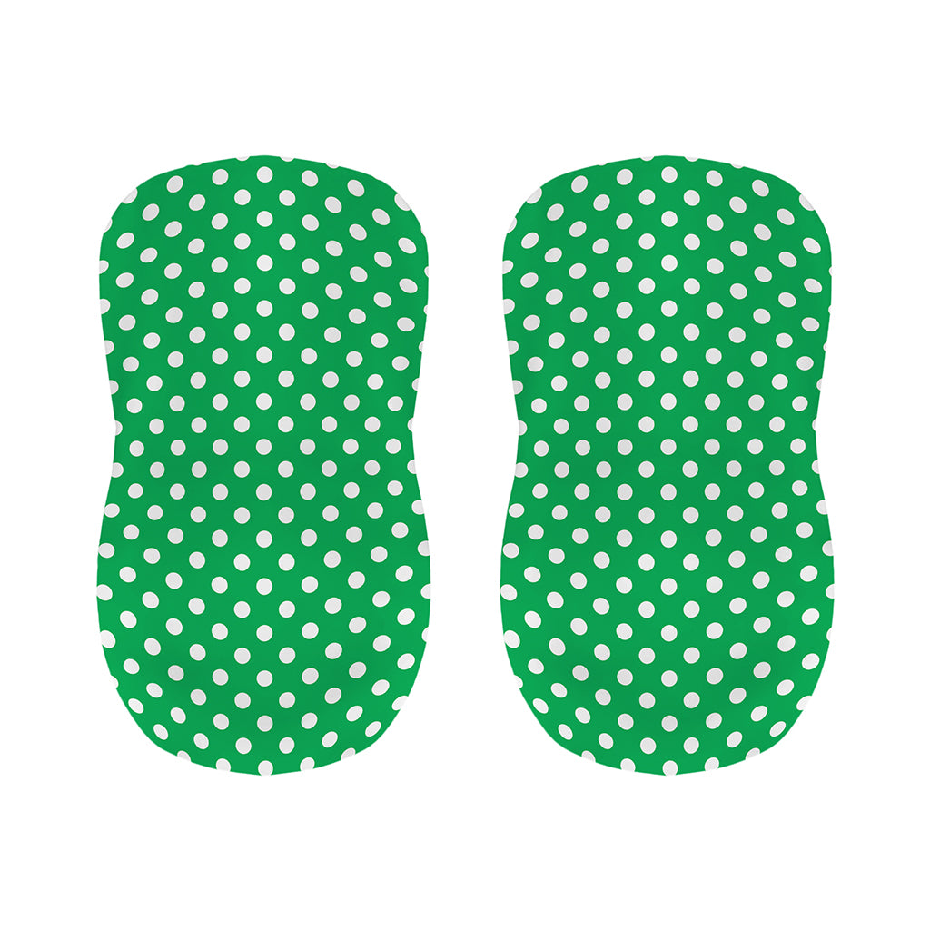 Green And White Polka Dot Pattern Print Bar Stool Covers