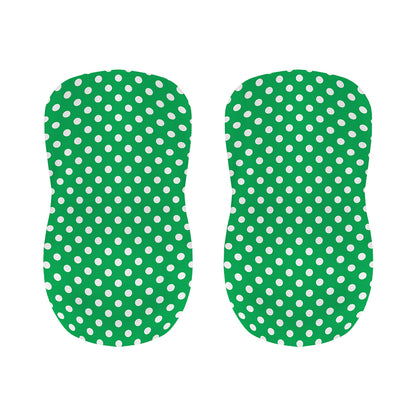 Green And White Polka Dot Pattern Print Bar Stool Covers