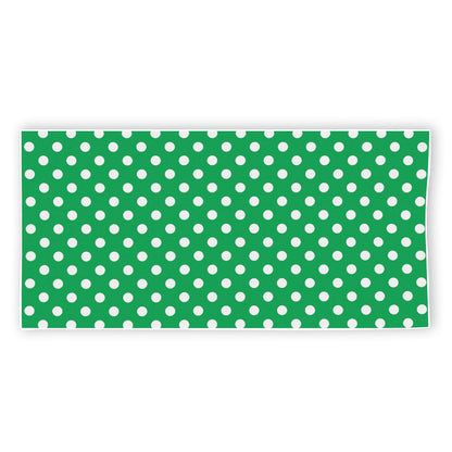 Green And White Polka Dot Pattern Print Beach Towel