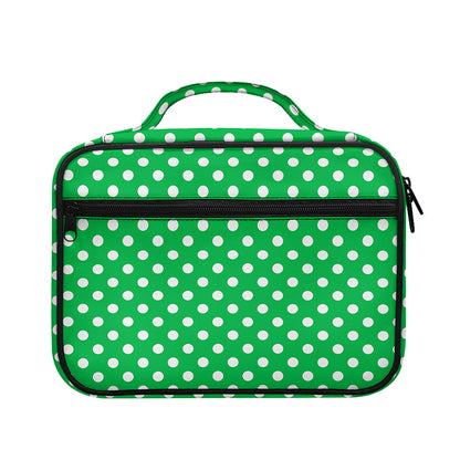 Green And White Polka Dot Pattern Print Briefcase Bible Bag