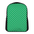 Green And White Polka Dot Pattern Print Casual Backpack