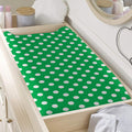 Green And White Polka Dot Pattern Print Changing Pad Cover
