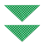 Green And White Polka Dot Pattern Print Dog Bandana