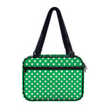 Green And White Polka Dot Pattern Print Double Strap Bible Bag