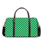 Green And White Polka Dot Pattern Print Duffle Bag