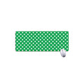 Green And White Polka Dot Pattern Print Extended Mouse Pad