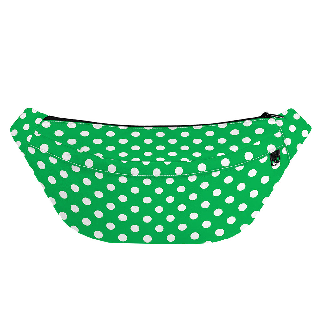 Green And White Polka Dot Pattern Print Fanny Pack