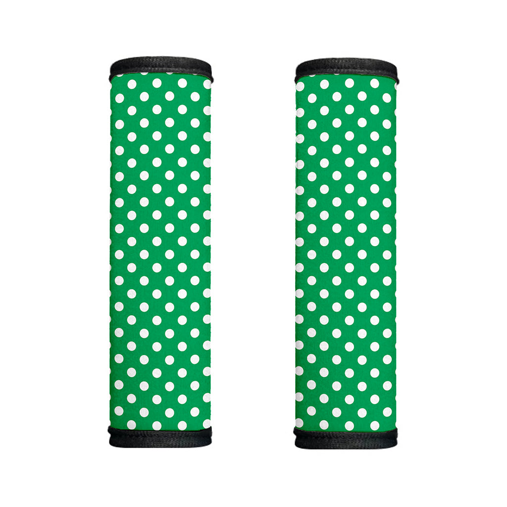 Green And White Polka Dot Pattern Print Handle Covers