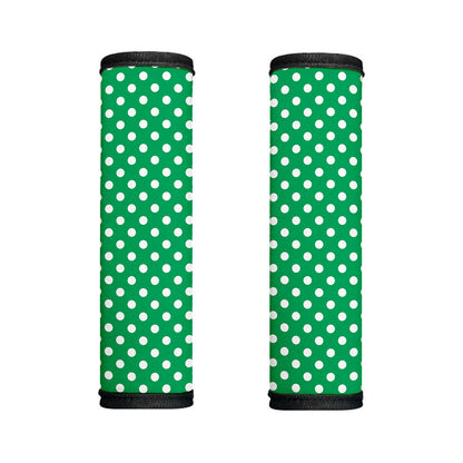 Green And White Polka Dot Pattern Print Handle Covers