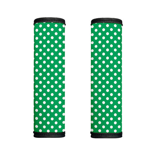 Green And White Polka Dot Pattern Print Handle Covers