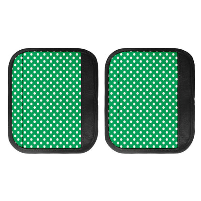 Green And White Polka Dot Pattern Print Handle Covers