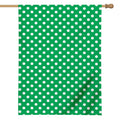 Green And White Polka Dot Pattern Print House Flag