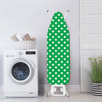Green And White Polka Dot Pattern Print Ironing Board Cover