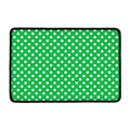 Green And White Polka Dot Pattern Print Kitchen Mat
