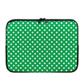 Green And White Polka Dot Pattern Print Laptop Sleeve