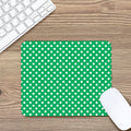 Green And White Polka Dot Pattern Print Mouse Pad