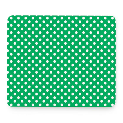 Green And White Polka Dot Pattern Print Mouse Pad