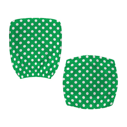 Green And White Polka Dot Pattern Print Office Chair Cover