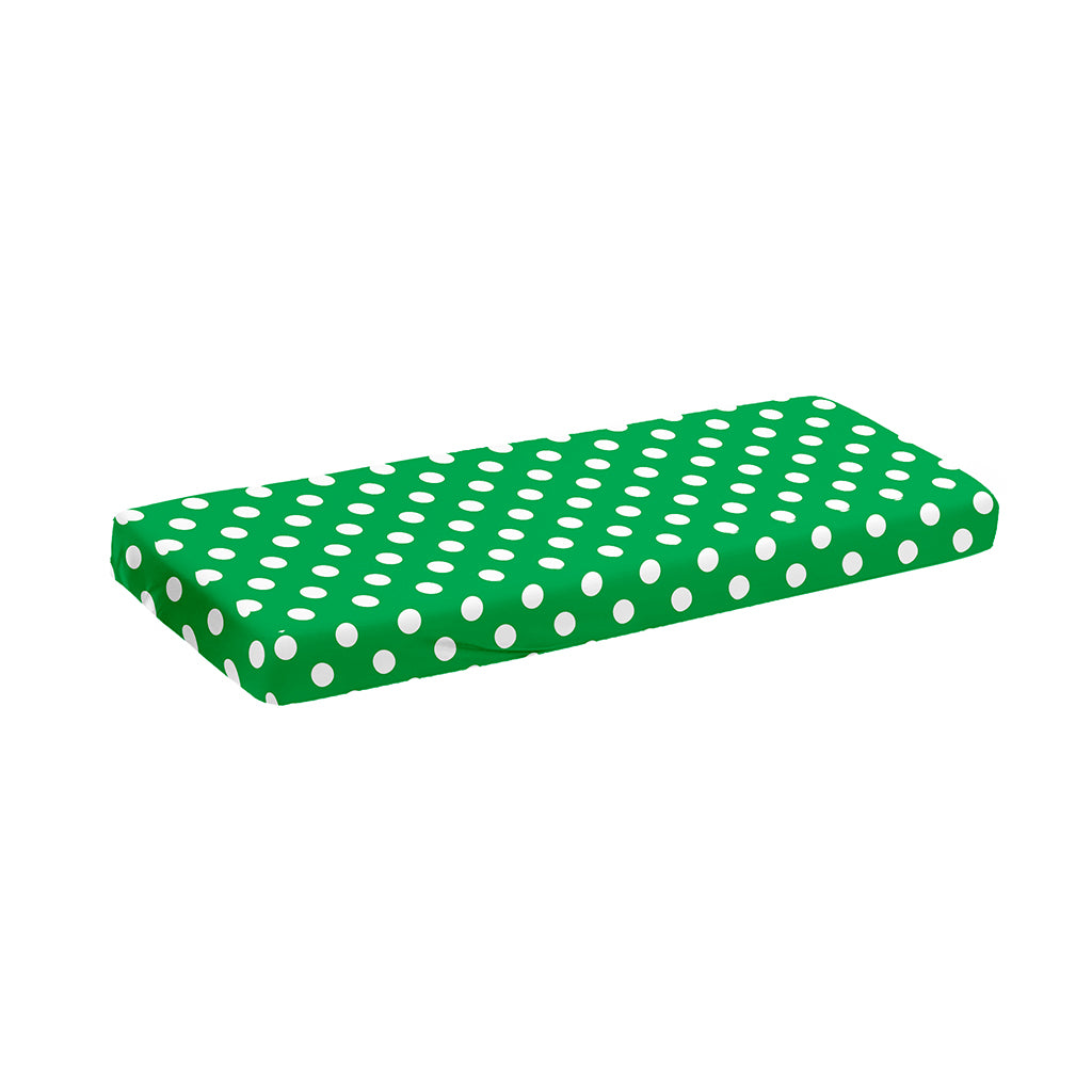 Green And White Polka Dot Pattern Print Piano Keyboard Cover