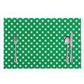 Green And White Polka Dot Pattern Print Placemat