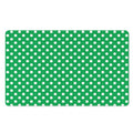 Green And White Polka Dot Pattern Print Polyester Doormat