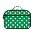 Green And White Polka Dot Pattern Print Portable Lunch Bag