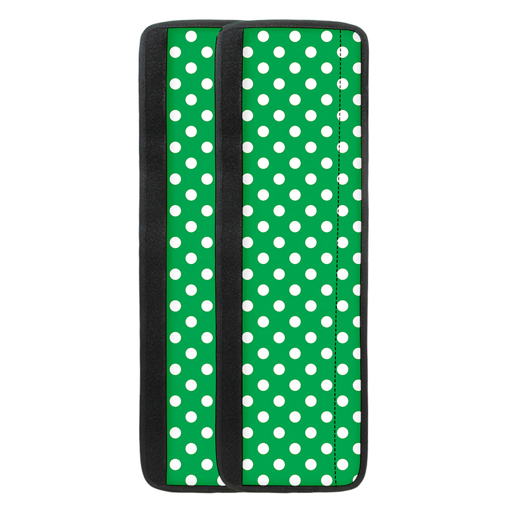 Green And White Polka Dot Pattern Print Refrigerator Handle Covers