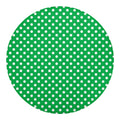 Green And White Polka Dot Pattern Print Round Blanket