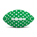 Green And White Polka Dot Pattern Print Rugby Ball