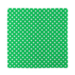 Green And White Polka Dot Pattern Print Silk Bandana