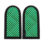 Green And White Polka Dot Pattern Print Skillet Handle Cover