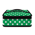 Green And White Polka Dot Pattern Print Small Lunch Bag