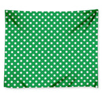 Green And White Polka Dot Pattern Print Tapestry