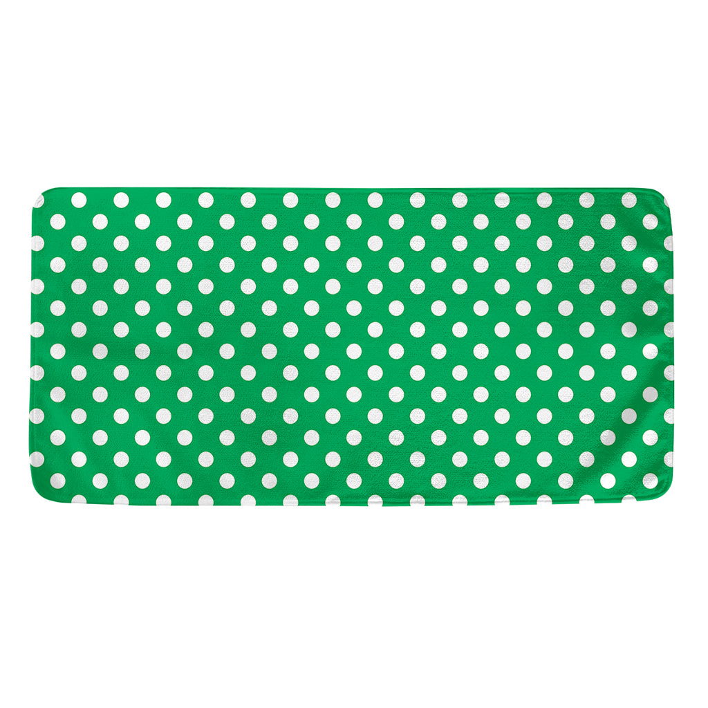 Green And White Polka Dot Pattern Print Towel