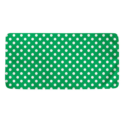 Green And White Polka Dot Pattern Print Towel