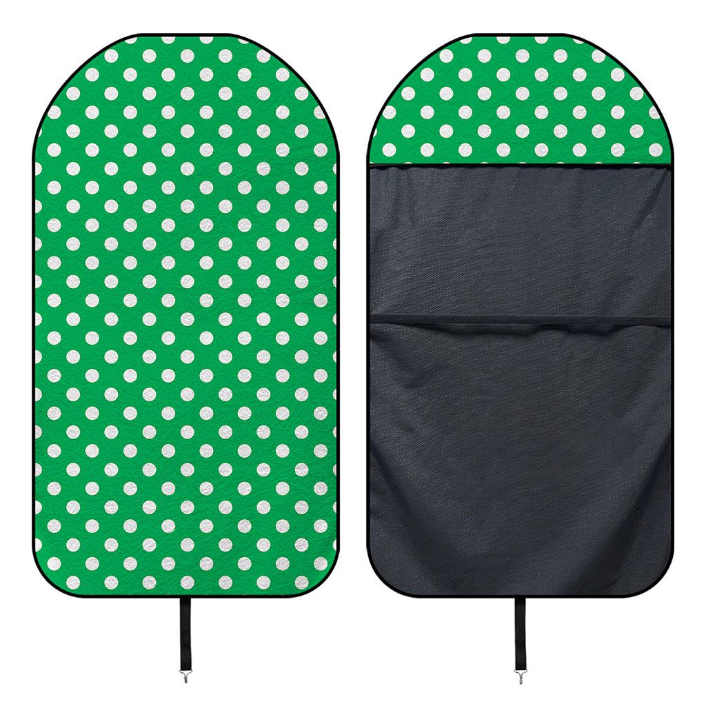 Green And White Polka Dot Pattern Print Waterproof Car Seat Cover