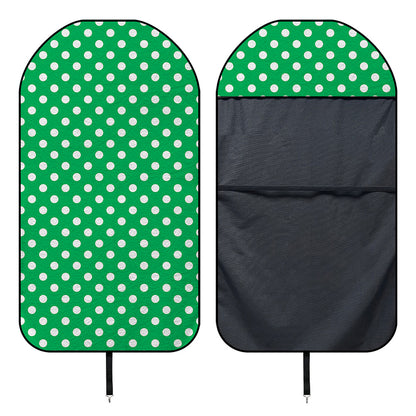 Green And White Polka Dot Pattern Print Waterproof Car Seat Cover